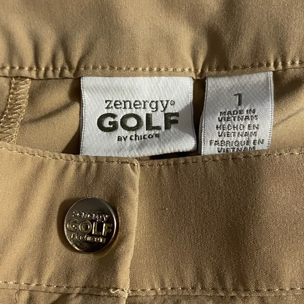 Zenergy Golf by Chico’s Cropped Pants, Sz 8, Chico’s Sz 1, Neutral, Minimalist - Picture 4 of 11